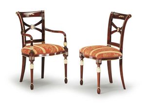 SILVIA chaise avec accoudoirs 8090A, Chaise rembourre avec accoudoirs, diffrentes couleurs, pour chambre d'htel