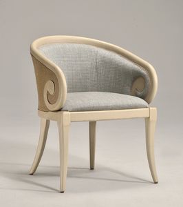 TOFEE armchair (with cane) 8216A, Fauteuil de style classique, recouvert de tissu