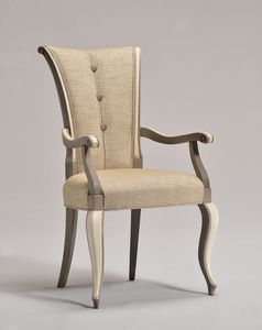 Vanna fauteuil 8644A, Chaise lgante avec accoudoirs, recouvert de tissu