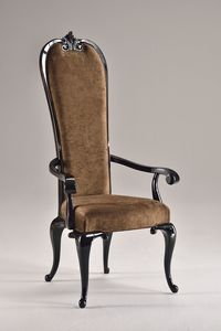 VIVIAR chaise avec accoudoirs 8623A, Fauteuil rembourr, dossier haut, style noclassique