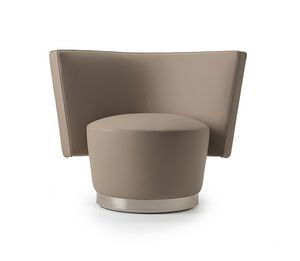 Angie, Fauteuil pivotant avec dossier enveloppant, rev�tement d�houssable