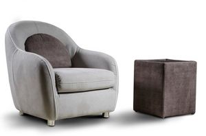 Cristina fauteuil, Fauteuil en cuir vritable et Micronabuk, style moderne