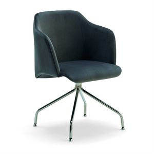 Diva G, Fauteuil avec base pivotante en mtal