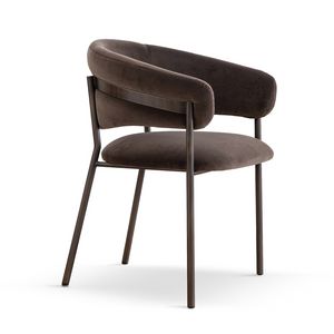 Penelope chaise, Chaise rembourr�e enveloppante, avec pieds en acier