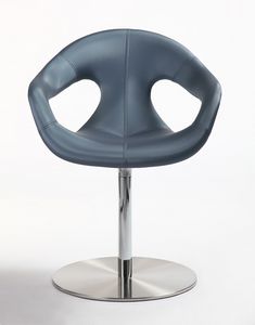 Sunny swivel fabric, Petit fauteuil moderne, base pivotante en mtal, adapt pour le bureau et le contrat