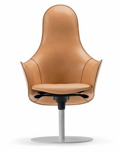 Hipod & Lopod fauteuil 10.0193, Fauteuil pivotant avec revtement en cuir