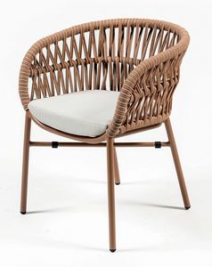 TROPICAL PT, Chaise d'ext�rieur, empilable, en aluminium et corde