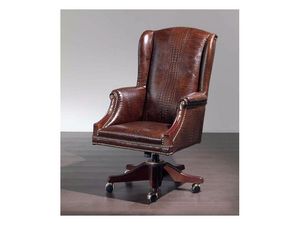 Fiore smooth, Chaise confortable tapissé en cuir pour le bureau
