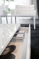 VENICE coffee table, Table basse en feuilleté revêtu de PVC, pour une salle d'attente