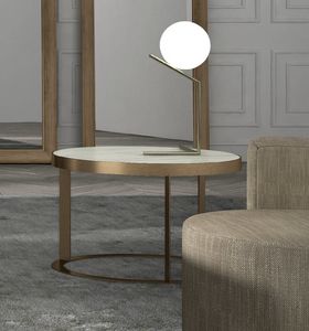 Essential Art. C22701, Table basse ovale avec plateau en marbre
