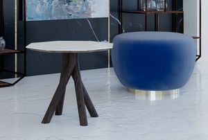Game table basse, Table basse avec plateau octogonal en marbre