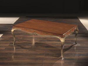 LOVE table basse 8679T, Table basse rectangulaire en bois massif, pour les salles de vie