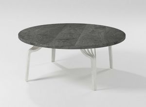 Ming coffee table, Table basse ronde avec base en fer