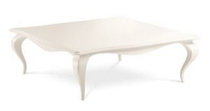 Raffaello table basse, Table basse en aluminium et bois, dcor  la main