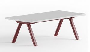 Surfy Hub 2027 coffee table, Table basse rectangulaire, avec pieds en mtal