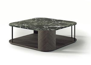 TL77 Gae table basse, Table basse carrée avec plateau en marbre