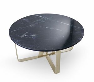 Dorado table basse, Table basse en aluminium et en gr�s