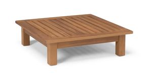 Table basse PT, Table basse en bois d'iroko, solide et r�sistante aux agents atmosph�riques