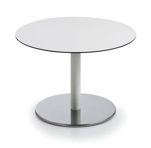 Intondo H40 R, Table ronde avec cadre en mtal et dessus en stratifi, table basse est idale avec des canaps