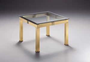 AMADEUS 3067, Table basse carrée, avec plateau en verre, pour les pièces de vie