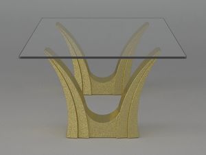 Apollo, Table basse avec double base en pierre