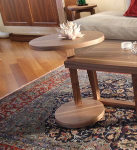 Art. 630-O Mia, Table basse en bois avec plateau ovale