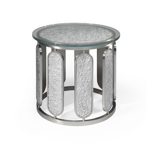 Cérès Round NK, Table d'appoint ronde avec plateau en verre