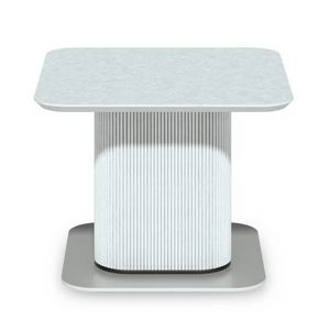 Ishi 2702 - 2704, Petite table � plateau carr�, colonnes � rainures verticales