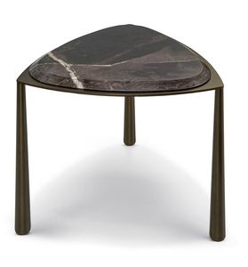 Table d'appoint 2026-05, Table d'appoint en m�tal, plateau en marbre