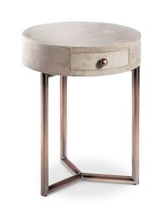 Teo table d'appoint, Table d'appoint de style vintage, avec tiroir