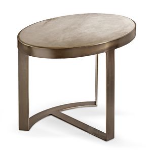 Venezia table basse ovale, Petite table en m�tal avec plateau ovale