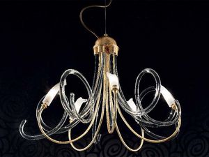 Chic chandelier, Lustre avec diffuseurs faite entirement  la main