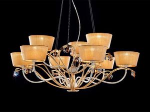 Dolce Vita chandelier, Lustre classique en mtal peint et finition  la feuille