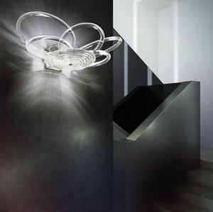 Flair applique, Lampe lgante avec structure en mtal, des diffuseurs en verre de fil