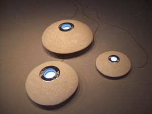 UFO LED, Lampe d'extérieur en pierre, lumière LED