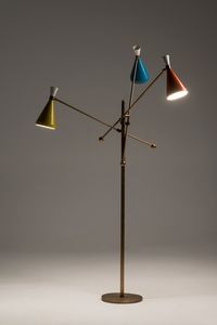 Flipper lampadaire, Lampadaire, avec des couleurs et des formes anciennes