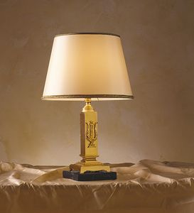 Alexia TL-01 G, Lampe de table avec socle en marbre noir