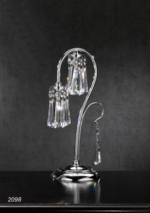 Art. 2098 Orion, Lampe de table en laiton chromé avec cristal