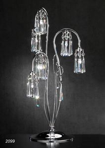 Art. 2099 Orion, Lampe de table avec pendentifs en verre