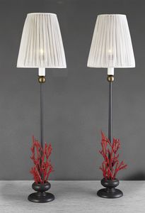 Art. 3017-01-73, Lampe de table avec coraux rouges dcoratifs