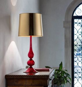 Art. VO 125T1, Lampe de table en verre rouge