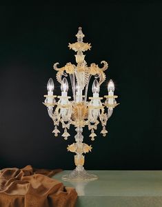Art. VO 35/T/5, Lampe de table en cristal élégante