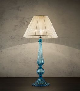 Art. VO 46/T/1, Lampe de table en cristal aigue-marine