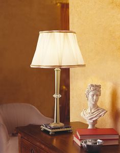 Christine TL-01 PG, Lampe de table en métal avec socle en marbre