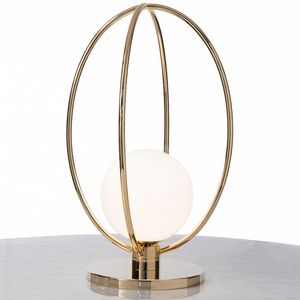 Oval TL-01 G, Lampe de table avec finition or 24 carats