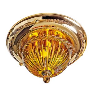 Art. 430/PLG, Plafonnier en or ombrag, avec cristal ambre