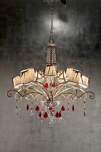 967110, Lustre avec pendentifs en cristal