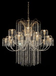 Art. 405/10+5, Lustre  15 lumires avec cristaux et pendentifs