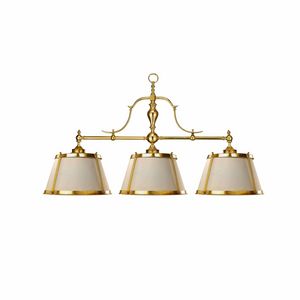 Classic Art. LF_L_541_gabbia, Lustre billard trois lumires en bronze