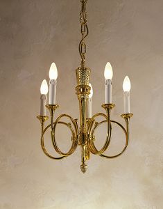 Emilie CH-05 G, Lustre en bronze coul et laiton